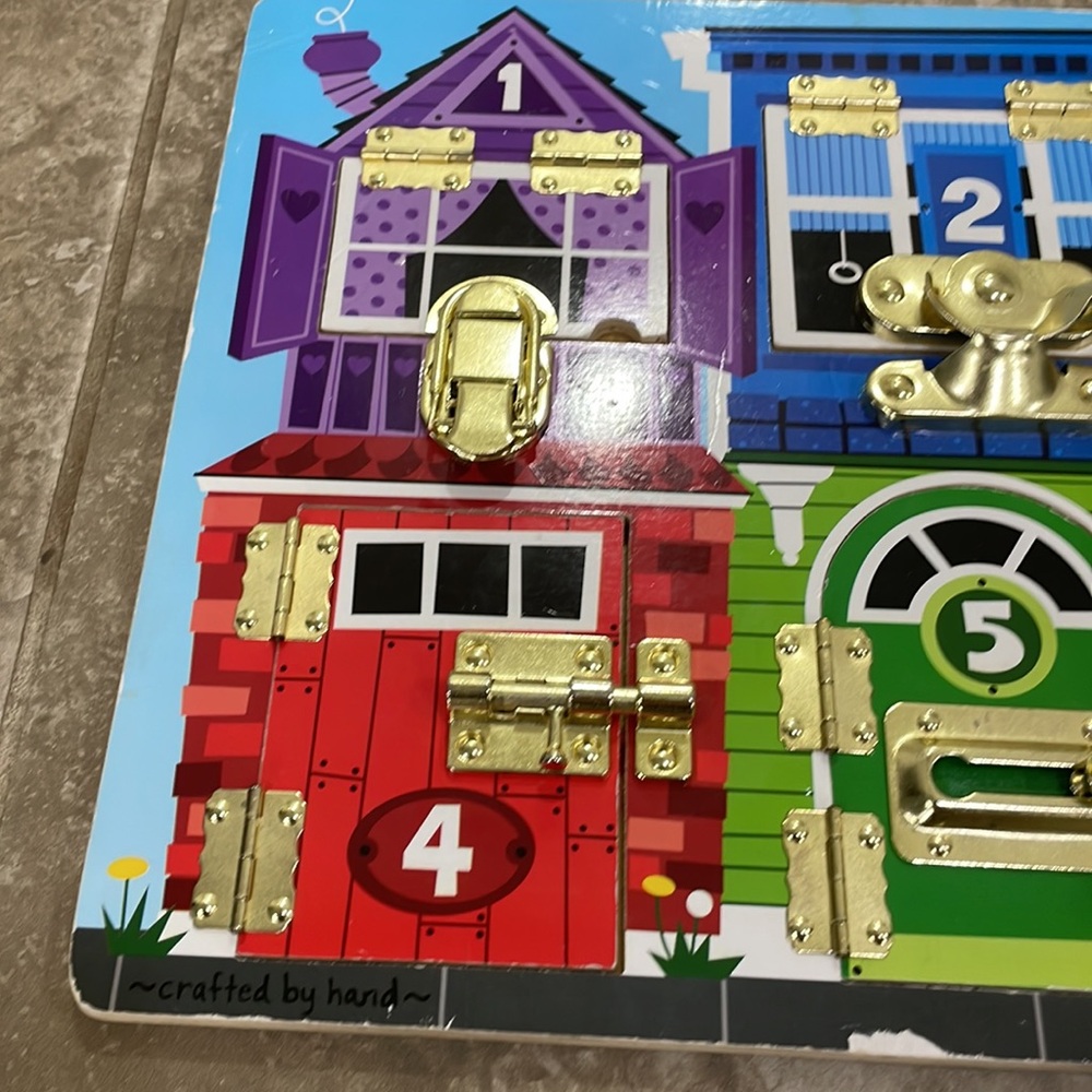 Melissa & Doug Wooden Latches Board Sensory Activity Toy‎ For Kids - Picture 2 of 8